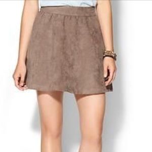 Faux Suede Mini Skirt
